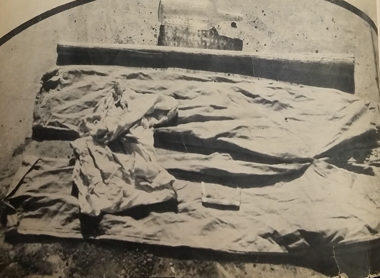 Wine bottle, Cooper's clothing, and pocket knife used in the murder